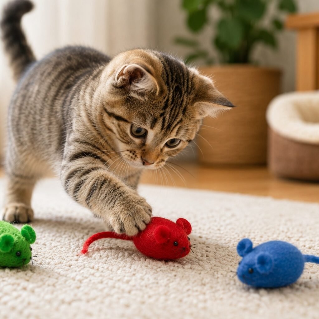 Little Colourful Felt Mouse