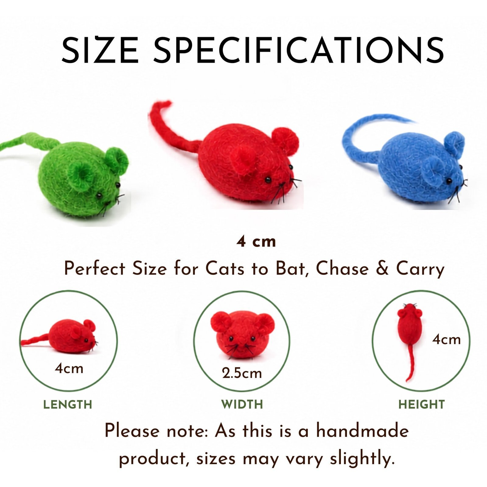 Little Colourful Felt Mouse - Image 6