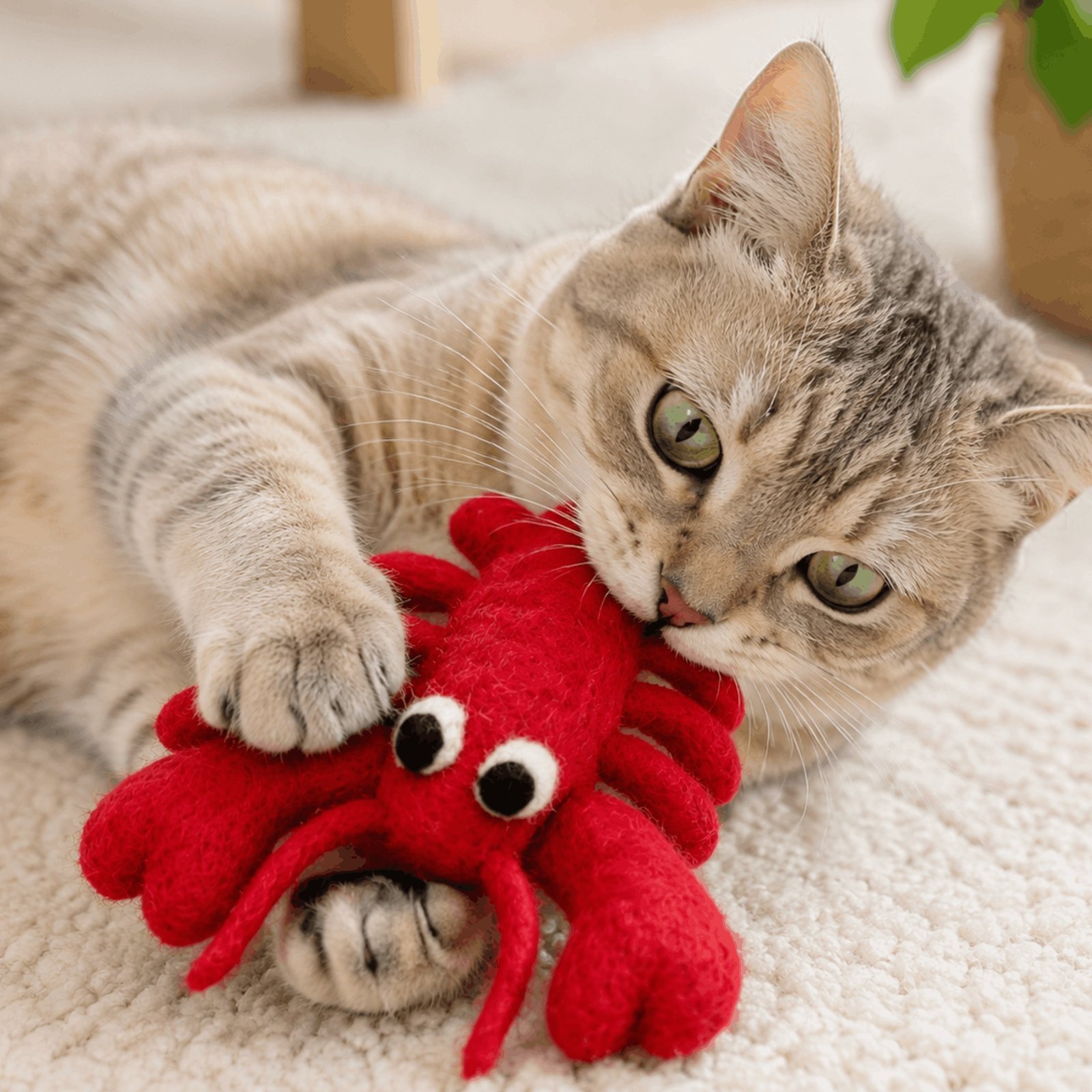 Felt Lobster Cat Toy - Image 2