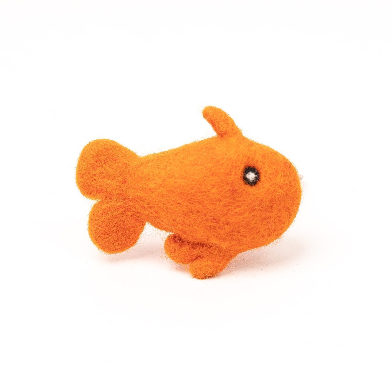 Orange Felt Fish Cat Toy - Image 3
