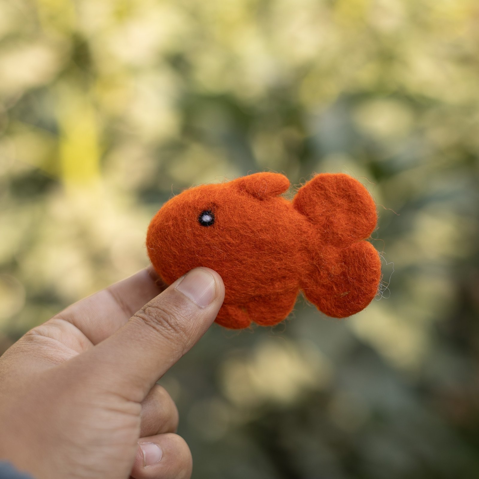 Orange Felt Fish Cat Toy - Image 4