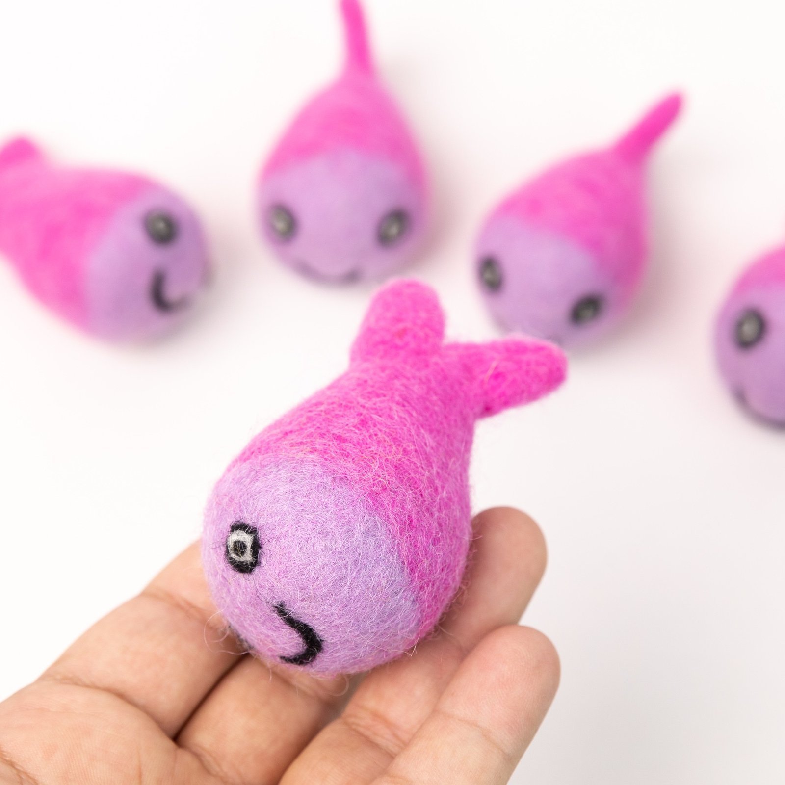 Pink Felt Fish Cat Toy - Image 5