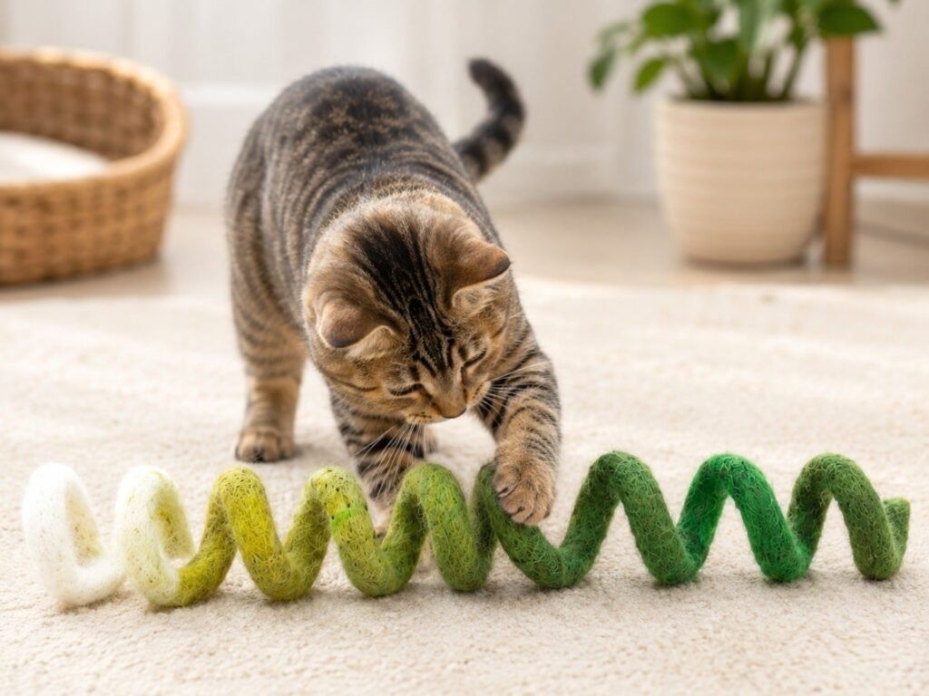 Spiral Felt Fetch Toy