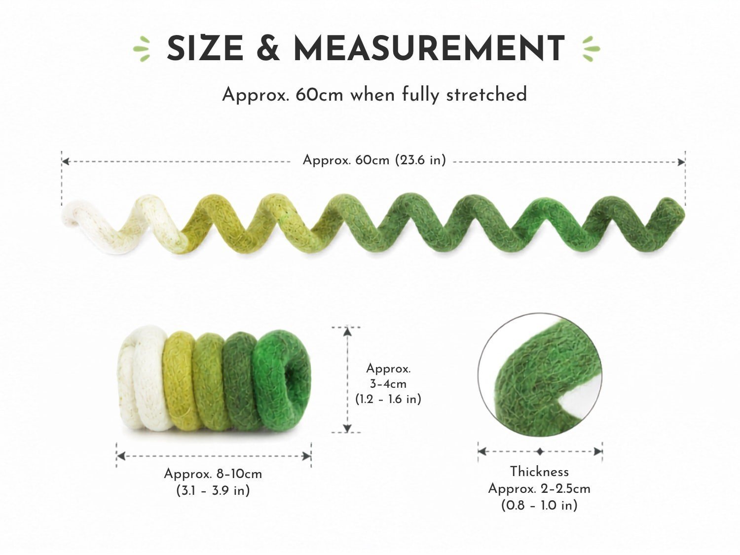Spiral Felt Fetch Toy - Image 4