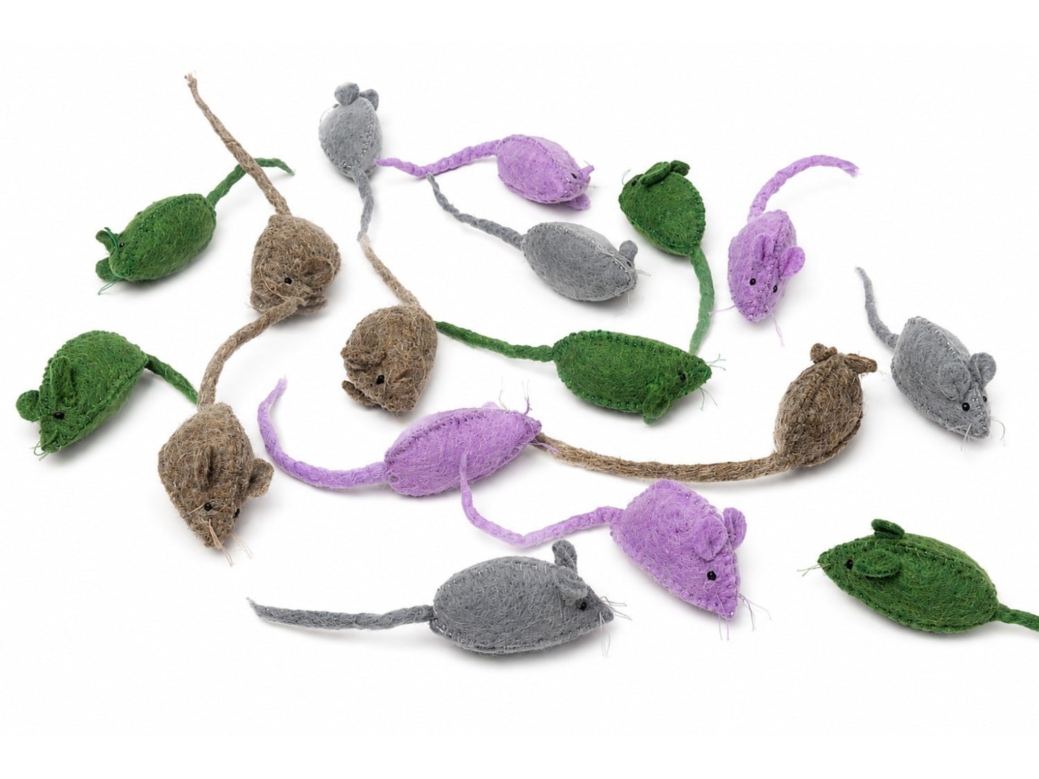 Stitched Felt Mouse with Long Tail