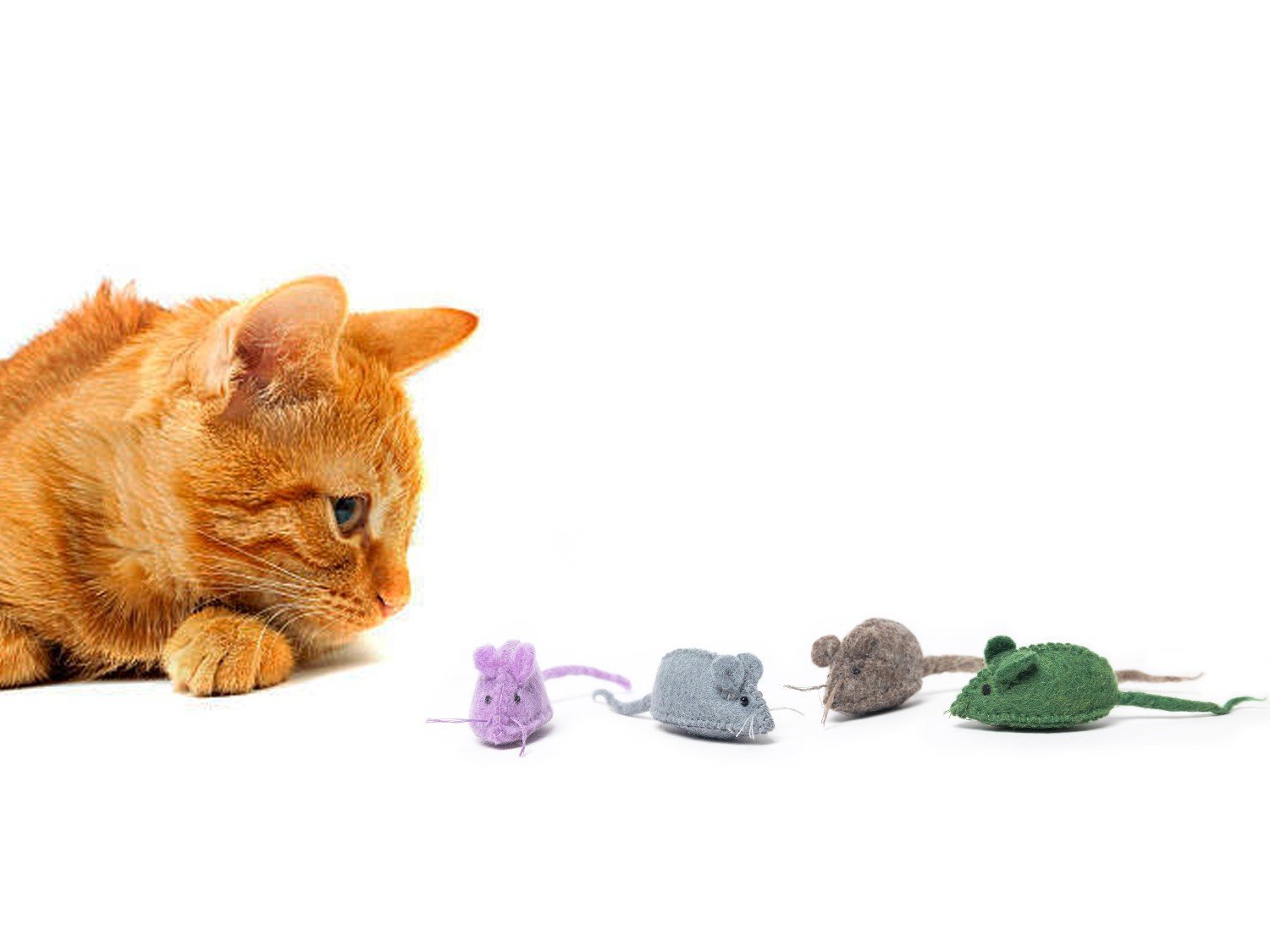 Stitched Felt Mouse with Long Tail - Image 3