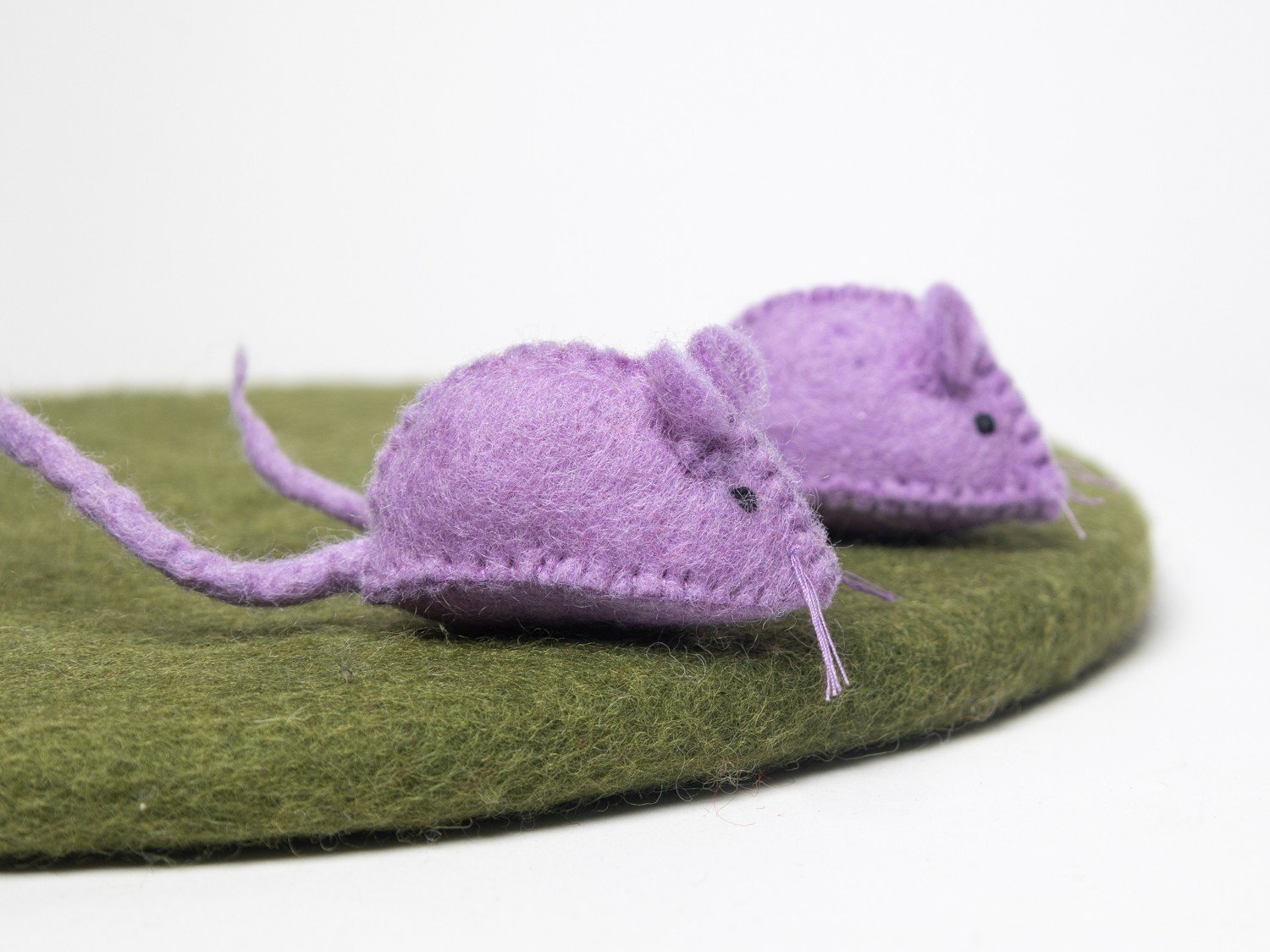 Stitched Felt Mouse with Long Tail - Image 4