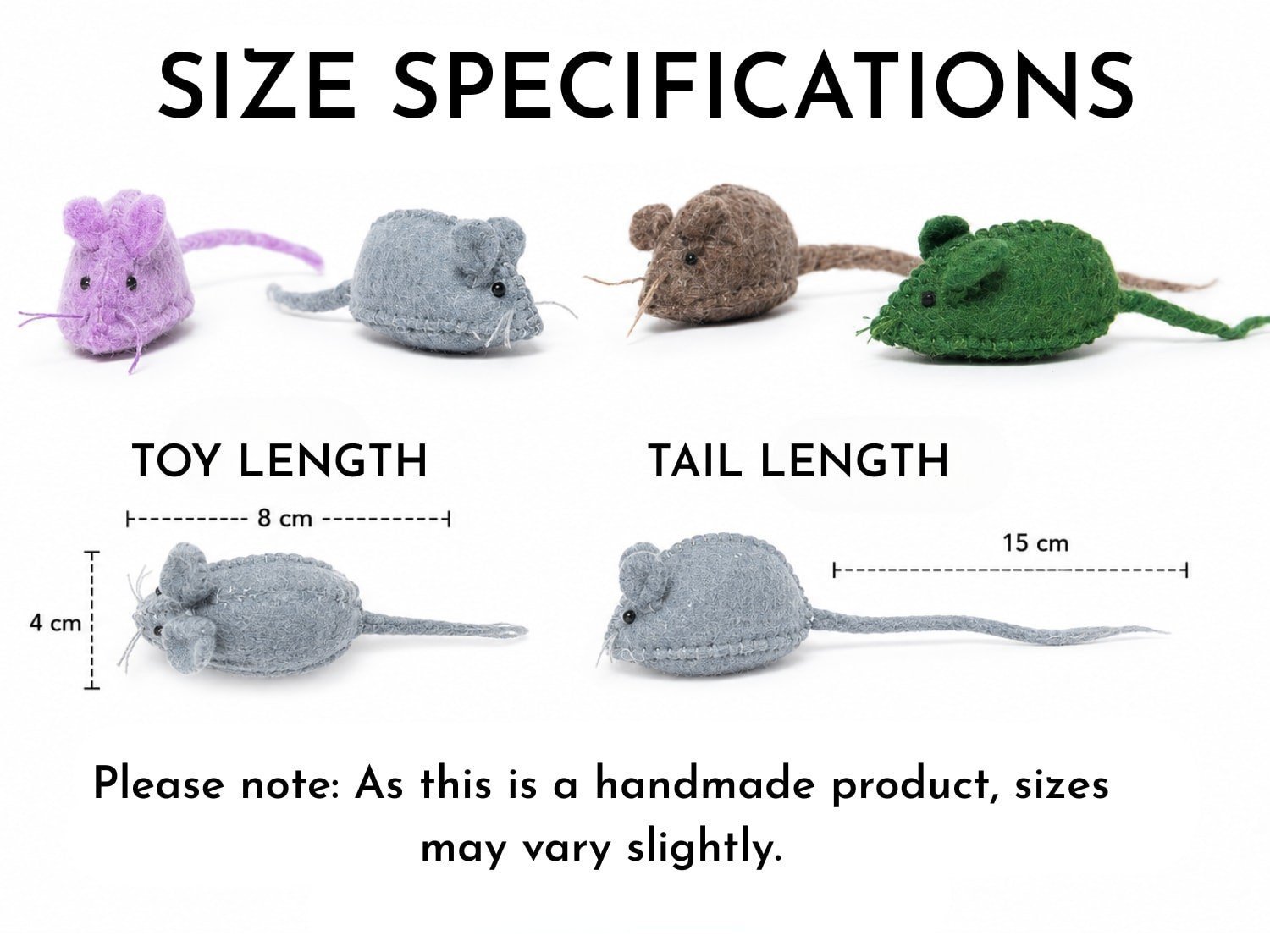 Stitched Felt Mouse with Long Tail - Image 9