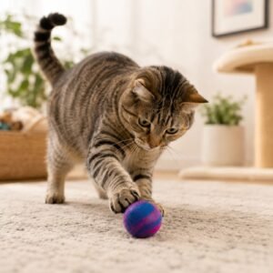 Tie-Dye Felt Cat Ball