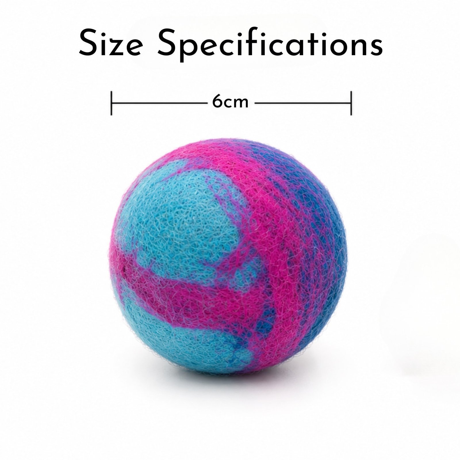 Tie-Dye Felt Cat Ball - Image 3